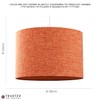 Contemporary and Sleek 12 Inch Rustic Orange Linen Fabric Drum