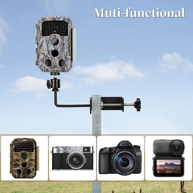 Aiuieaa Clamp Mount with Mini Ball Head Mount, 1/4 Screw