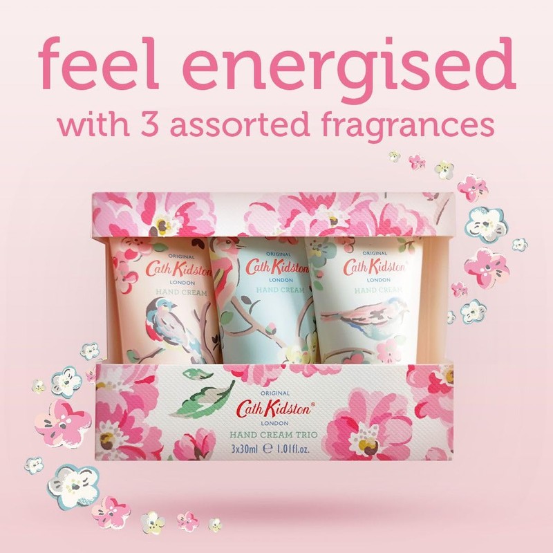 Cath Kidston Hand Cream 3x 30ml, Shea Butter, 3 Fragrances,