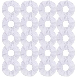 Semato 20 Pacs Matte Satin Scrunchies Bridesmaid Proposal Gifts Hair Ties Scrunchies for Women Girls Bachelorette Party Favors (white)