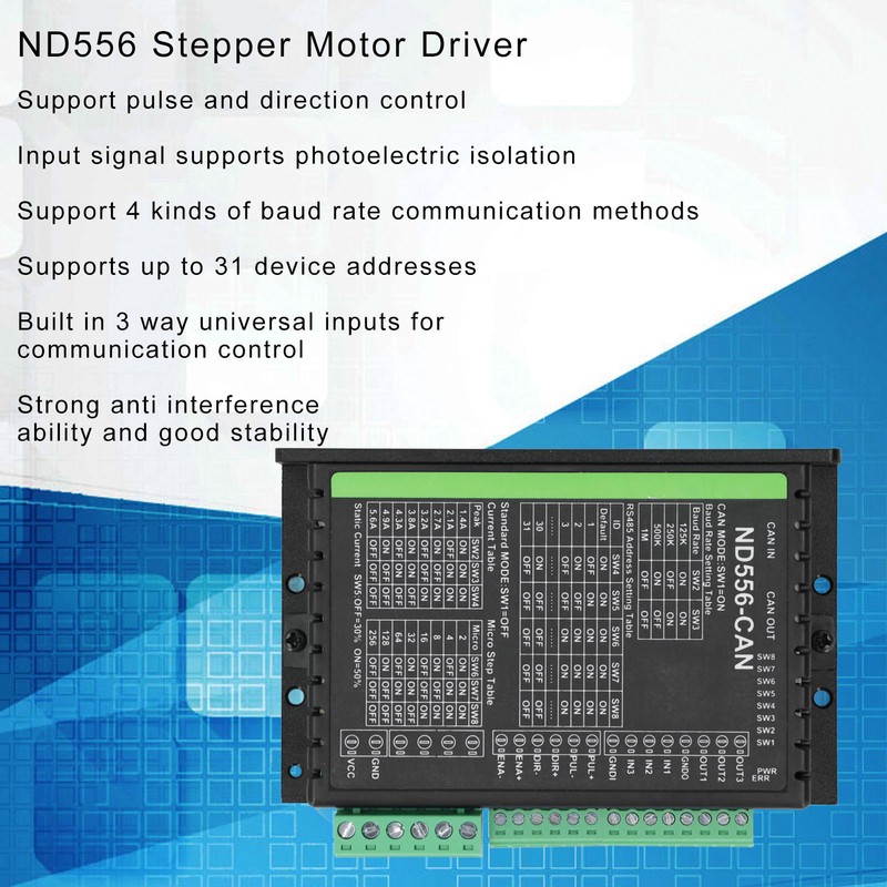 CAN Bus ND556 Motor Driver Digital Stepper Motor Controller Support