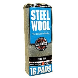 Steel Wool, 16 pad, Fine Grade #0, Rhodes American, Between Coats