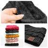 Cosey-lined soft knitted headband with inner fleece. - Headband. black