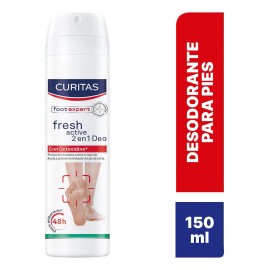 Desodorante Para Pies Curitas Fresh Active 2 En 1 Deo 150ml