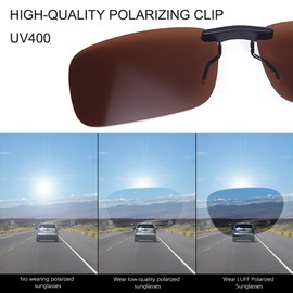 Polarized Unisex Clip on Sunglasses for Myopia Glasses Outdoor/Driving/Fishing