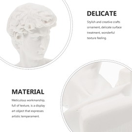 ibasenice Mini Greek Bust Statues Set of 4 Resin Famous Sculptures Mythology Figure David Georges Athena Crafts Drawing Art Home Office Decor