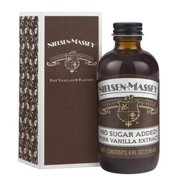  Nielsen-Massey No Sugar Added Pure Vanilla Extract, with Gift Box, 4 ounces