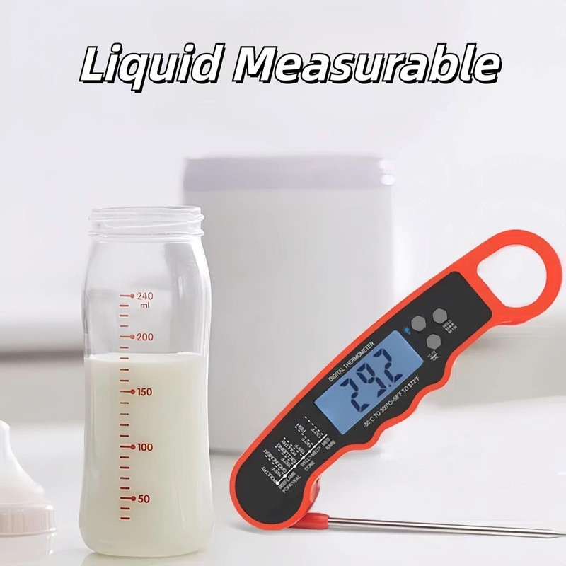 Digital Meat Thermometer, Waterproof Kitchen Thermometer with Backlight and Hold,