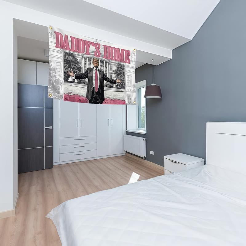 TRUMP DADDY'S HOME White house Flag 3x5 Ft Tapestry Decor