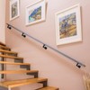 RealPlus Handrail Brackets 4 Pack Heavy Duty Steel Square Hand