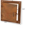A29 Speakeasy Door Grill with Viewing Door, Rust Large Size