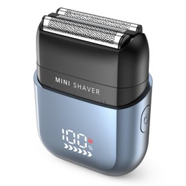 Men's Foil Shavers,Mini Electric foil Shaver for Men, Compact Face, IPX7 Waterproof Wet&Dry Cordless Razor, LED Display, USB-C Fast Rechargeable,Electric foil Shaver,3 Razor Rechargeable
