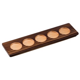 ヤマコー 徳利 利き酒トレイ 5穴 16255 焼杉 PKKA502