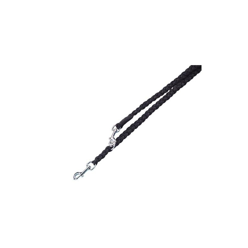 Nobby Training Leash Plaited, 200 cm/ 25 mm, Black