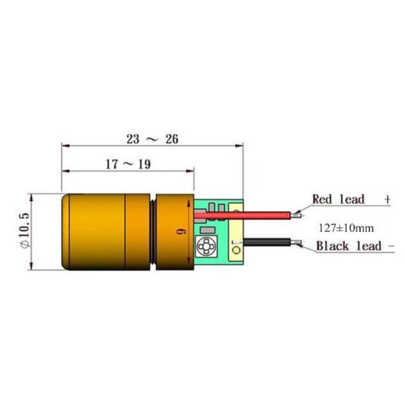 Quarton Laser Module VLM-520-02 LPT Green Dot Laser Module (ADJUSTABLE