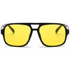 RUNHUIS Vintage 70s Sunglasses Women Men Retro Large Square Frame