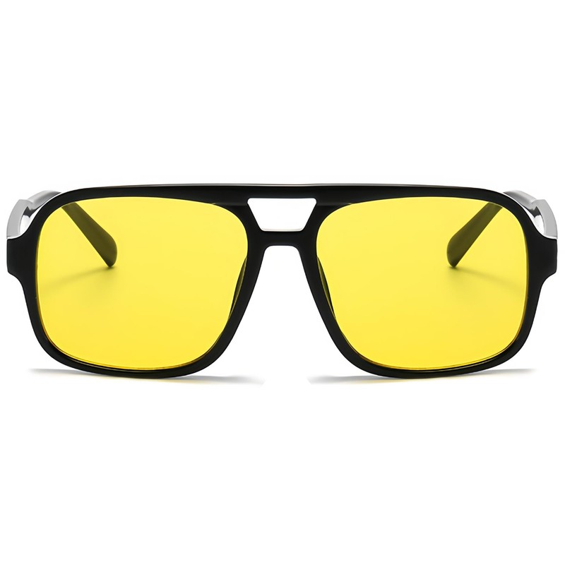 RUNHUIS Vintage 70s Sunglasses Women Men Retro Large Square Frame