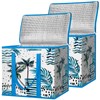 BALEINE 2Pk Insulated Reusable Grocery Bags, Collapsible Cooler Bag for