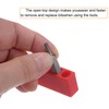 sourcing map 4pcs Plastic Hex Shank Screwdriver Bit Holder Organizer
