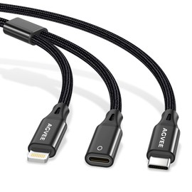 AGVEE 5ft USB-C Male to Lightning Female Charging Pencil Adapter