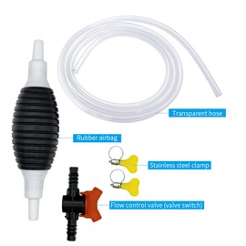 Multifunction Liquid Sucker Pump High Flow Manual Fuel Pump 9.8 Ft Hose -Portable Hand Siphon Transfer Pump Kit fit for Gasoline Oil Diesel Water Liquid Fluid