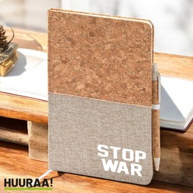Huuraa Notizbuch Stop War Geschenk Din A5 80 Blattinkl. Kugelschreiber Stop War Geschenkidee