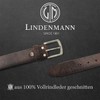 LINDENMANN Men's Buffalo Leather Belt 40 mm Brown, dark brown