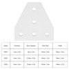 203040 T Shape Joining Plate Aluminium Alloy 5‑Hole Joint Bracket