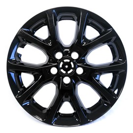 Brighter Design Set of 4 Gloss Black 10 Vent 17" Wheel Skins for Jeep Cherokee 2014-2018