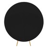 WedDecor 7.2ft (220cm) Black Round Backdrop Cover Adjustable Spandex Wrinkle
