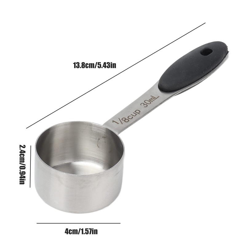 HAOHIZE 30ml Measuring Spoon, 1/8 Cup Measuring Cup, Teaspoon, Measuring