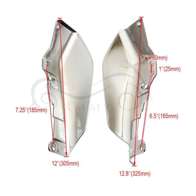 Unbranded Chrome Mid-Frame Air Deflector Heat Shield For Harley Ultra