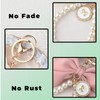 Pink Pearl Chain Bow Keychain for Backpack Bag Charms for