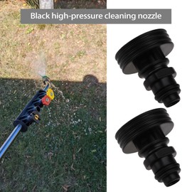 ECSiNG 2 Pieces High Pressure Cleaning Replacement Nozzle, High Pressure Cleaning Equipment, Plastic Nozzle, Compatible with Karcher K6 K7 PS20, Black