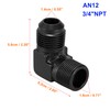 Unifizz 12AN Male Flare to 3/4" NPT Pipe Male 90