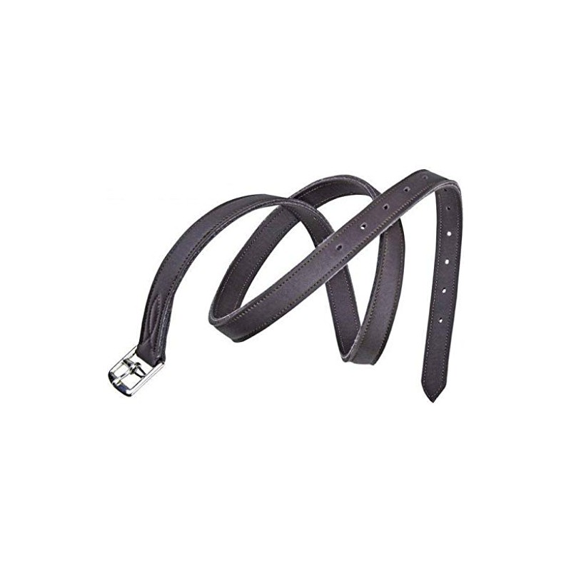 HKM Economic Stirrup Leathers Black 140