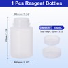 PATIKIL 100ml Reagent Bottles, PE Wide Mouth Round Graduated Bottles