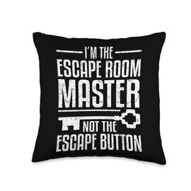 Funny Escape Room Game Master Throw Pillow