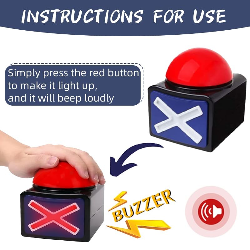 Game Answer Buzzer with Light and Sound Trivia Quiz Got