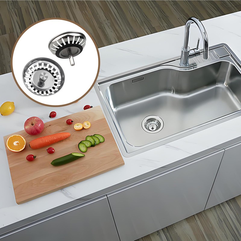 2 Pack Stainless Steel Kitchen Sink Strainer, Kitchen Sink Plug
