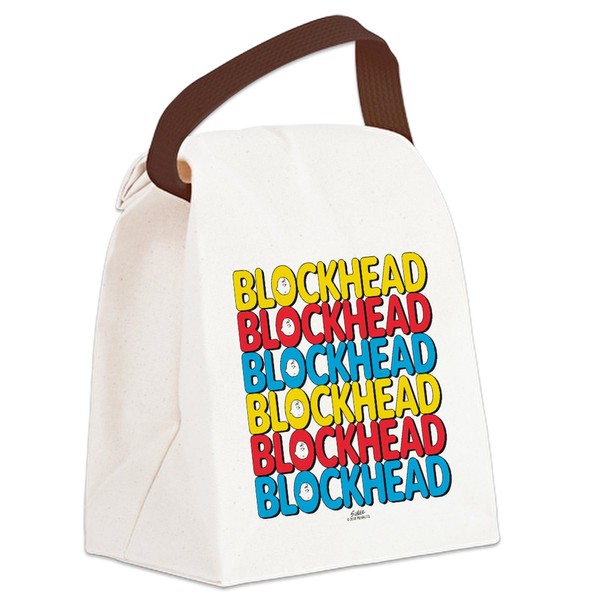 CafePress Charlie Brown Blockhead Canvas Lunch Bag with Strap Handle