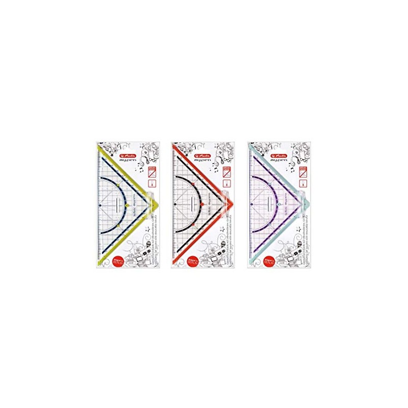 Herlitz Geometriedreieck 25 cm sort.