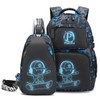 Pawsky Skateboard Anime Luminous Backpack School Backpack with USB Charging