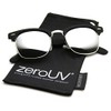 zeroUV - Premium Half Frame Horn Rimmed Sunglasses with Metal