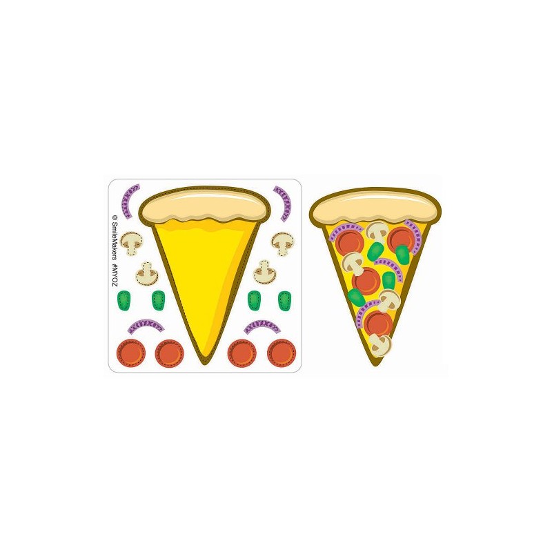 SmileMakers Make-Your-Own Pizza Stickers 100 Per Pack