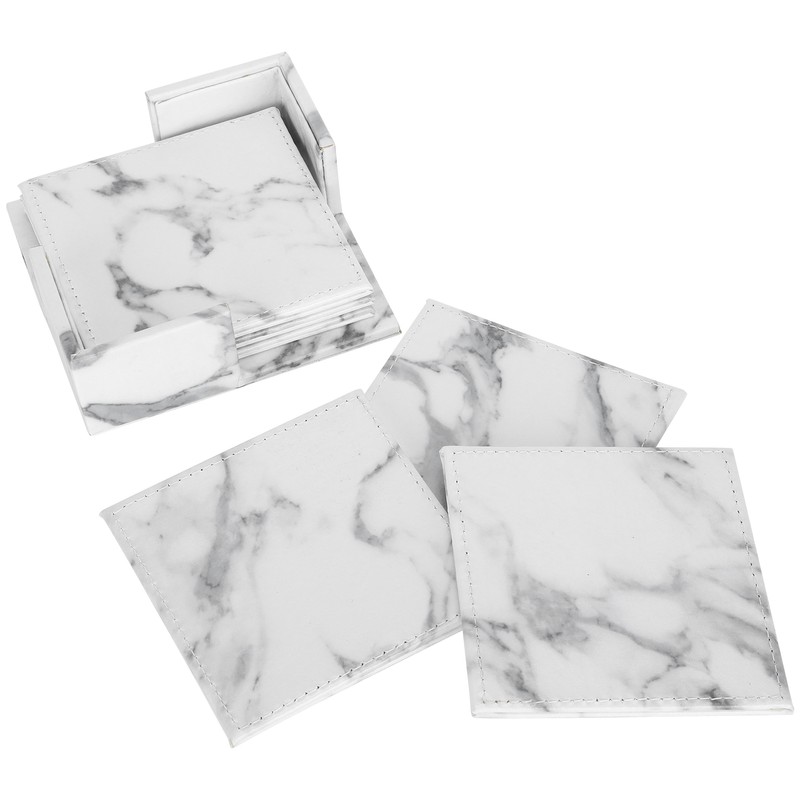 Nordic Style Cup Mat Marble Pattern Coaster Heat Insulated Waterproof