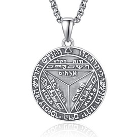 KATHLU Witch Necklace for Women Witch Knot Pendant Tetragrammaton Hekate Necklace Lilith Necklace Pentagram Triple Moon Goddesses Jewellery, Sterling Silver, Cubic Zirconia