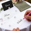 CebraBounze 30 Pcs Decorative Pearl Place Card Holders Bulk, Elegant