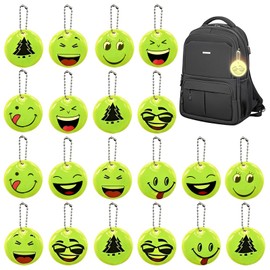 Reflector Pendant, 20PCS Safety Reflector Pendant Safety Pendant Reflective Keyring for School Bag Cycling Walking Running