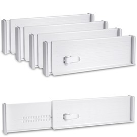 OzzyCozy 4PCS Expandable Drawer Dividers, Adjustable Drawer Organiser 27cm -47cm Large Expandable Drawer Organizers - Versatile Separators for Kitchen, Bathroom, Dresser, Bedroom, and Office